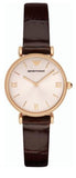 Emporio Armani Classic Quartz Pink Dial Brown Leather Strap Watch For Women - AR1911 Buy Now By Emporio Armani