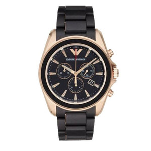 Emporio Armani Sigma Chronograph Black Dial Black SIlicon Strap Watch For Men - AR6066 Buy Now By Emporio Armani