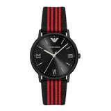 Emporio Armani Kappa Black Dial Two Tone NATO Strap Watch For Men - AR11015 Buy Now By Emporio Armani