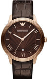 Emporio Armani Classic Quartz Brown Dial Brown Leather Strap Watch For Men - AR1613 Buy Now By Emporio Armani