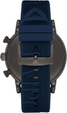 Emporio Armani Luigi Chronograph Black Dial Blue Rubber Strap Watch For Men - AR11023 Buy Now By Emporio Armani
