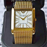 Emporio Armani Mother of Pearl Dial Gold Mesh Bracelet Watch For Men - AR2016 Buy Now By Emporio Armani