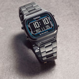 Fossil Retro Digital Black Dial Black Steel Strap Watch for Men - FS5846 Buy Now By Fossil