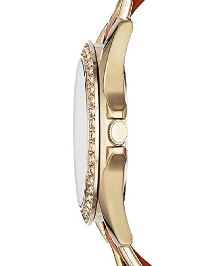 Fossil Riley Multifunction White Dial Orange Leather Strap Watch for Women - ES3723 Buy Now By Fossil
