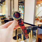 Versace Shadov Quartz Red Dial Red Leather Strap Watch for Women - VEBM00918 Buy Now By Versace