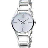 Calvin Klein Stately White Dial Silver Steel Strap Watch for Women - K3G23126 Buy Now By Calvin Klein