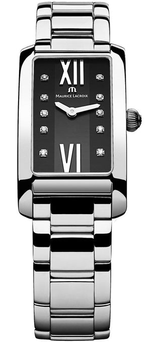 Maurice Lacroix Fiaba Black Dial Silver Steel Strap Watch for Women - FA2164-SS002-350 Buy Now By Maurice Lacroix