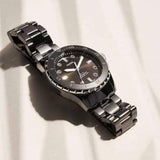 Fossil FB-01 Three-Hand Black Dial Black Ceramic Strap Watch for Women - CE1108 Buy Now By Fossil