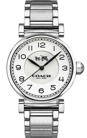 Coach Madison White Dial Silver Steel Strap Watch for Women - 14502394 Buy Now By Coach