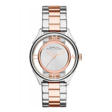Marc Jacobs Tether Transparent White Dial Two Tone Steel Strap Watch for Women - MBM3436 Buy Now By Marc Jacobs