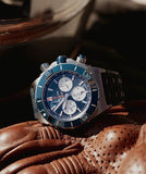 Breitling Super Chronomat B01 44 Blue Dial Blue Rubber Strap Watch for Men - AB0136161C1S1 Buy Now By Breitling