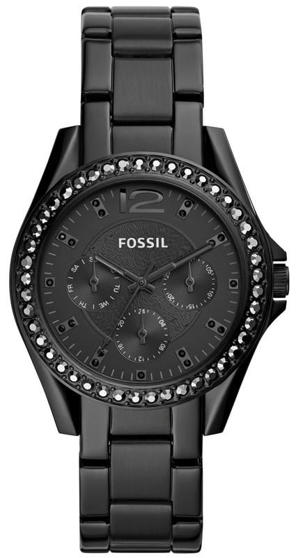 Fossil Riley Multifunction Black Dial Black Steel Strap Watch for Women - ES4519 Buy Now By Fossil