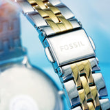 Fossil Jacqueline Analog Moonphase Mother of Pearl White Dial Two Tone Steel Strap Watch for Women - ES5166 Buy Now By Fossil