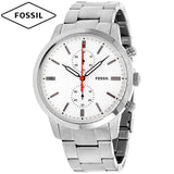 Fossil Townsman White Dial Silver Steel Strap Watch for Men - FS5346 Buy Now By Fossil
