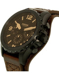 Fossil Nate Chronograph Brown Dial Brown Leather Strap Watch for Men - JR1511 Buy Now By Fossil