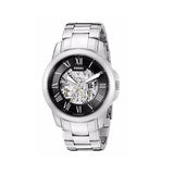 Fossil Grant Automatic Skeleton Black Dial Silver Steel Strap Watch for Men - ME3103 Buy Now By Fossil