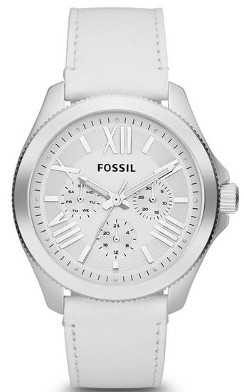 Fossil Cecile White Dial White Leather Strap Watch for Women - AM4484 Buy Now By Fossil