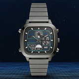 Fossil Retro Analog-Digital Black Dial Grey Steel Strap Watch for Men - FS5892 Buy Now By Fossil