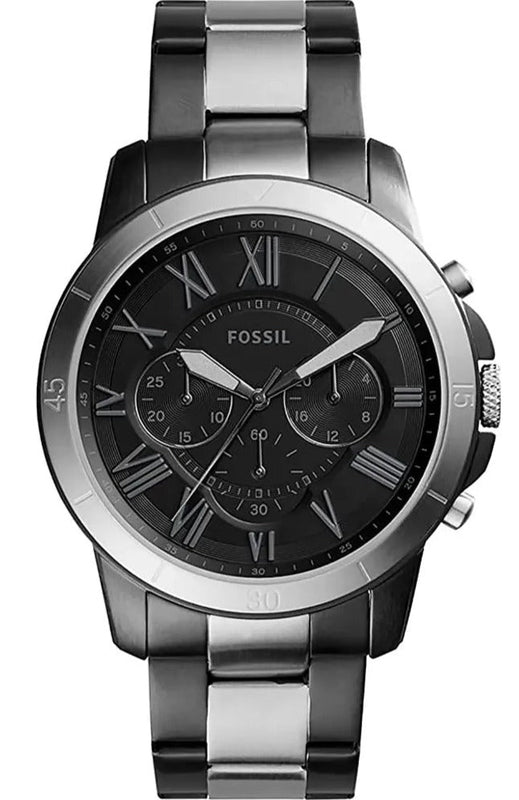 Fossil Grant Chronograph Black Dial Two Tone Steel Strap Watch for Men - FS5269 Buy Now By Fossil