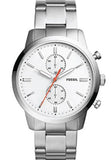 Fossil Townsman White Dial Silver Steel Strap Watch for Men - FS5346 Buy Now By Fossil