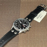 Fossil Retro Pilot Chronograph Black Dial Black Leather Strap Watch for Men - FS5806 Buy Now By Fossil
