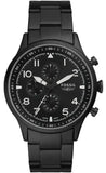 Fossil Pilot Chronograph Black Dial Black Steel Strap Watch for Men - FS5811 Buy Now By Fossil