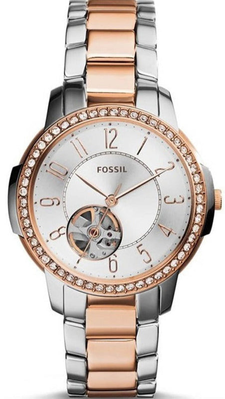 Fossil Architect Automatic Silver Dial Two Tone Steel Strap Watch for Women - ME3058 Buy Now By Fossil
