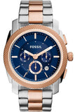 Fossil Machine Blue Dial Two Tone Steel Strap Watch for Men - FS5037 Buy Now By Fossil
