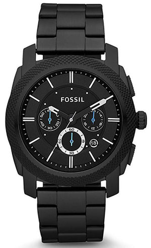 Fossil Machine Chronograph Black Dial Black Steel Strap Watch for Men - FS4552 Buy Now By Fossil
