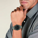 Fossil Machine Chronograph Black Dial Grey Steel Strap Watch for Men - FS4774 Buy Now By Fossil