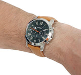 Fossil Grant Chronograph Green Dial Brown Leather Strap Watch for Men - FS4918 Buy Now By Fossil