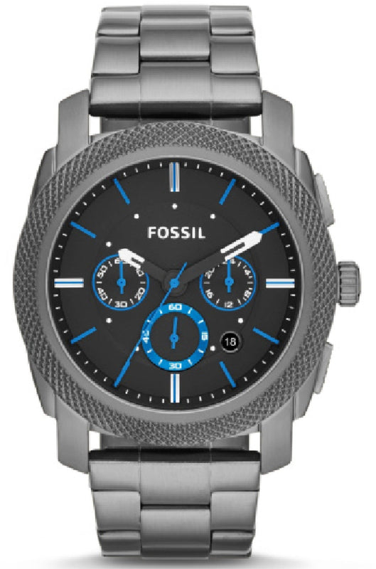 Fossil Machine Chronograph Brown Dial Grey Steel Strap Watch for Men - FS4931 Buy Now By Fossil