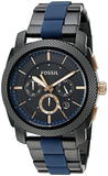 Fossil Machine Chronograph Black Dial Two Tone Steel Strap Watch for Men - FS5164 Buy Now By Fossil