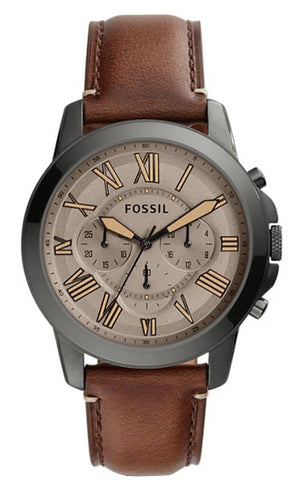 Fossil Grant Chronograph Brown Dial Brown Leather Strap Watch for Men - FS5214 Buy Now By Fossil