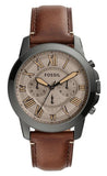 Fossil Grant Chronograph Brown Dial Brown Leather Strap Watch for Men - FS5214 Buy Now By Fossil