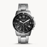 Fossil Grant Sport Chronograph Black Dial Silver Steel Strap Watch for Men - FS5236 Buy Now By Fossil