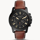 Fossil Grant Chronograph Black Dial Brown Leather Strap Watch for Men - FS5241 Buy Now By Fossil