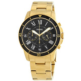 Fossil Inscription Automatic Black Dial Gold Steel Strap Watch for Men - FS5267 Buy Now By Fossil