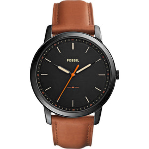 Fossil The Minimalist Black Dial Brown Leather Strap Watch for Men - FS5305 Buy Now By Fossil