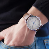 Fossil Minimalist Off White Dial Brown Leather Strap Watch for Men - FS5306 Buy Now By Fossil