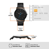 Fossil The Minimalist Black Dial Black Steel Strap Watch for Men - FS5308 Buy Now By Fossil