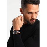 Fossil The Minimalist Black Dial Black Leather Strap Watch for Men - FS5376