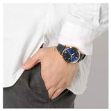 Fossil The Commuter Blue Dial Blue Leather Strap Watch for Men - FS5404 Buy Now By Fossil