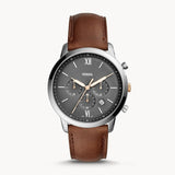 Fossil Neutra Chronograph Black Dial Brown Leather Strap Watch for Men - FS5408 Buy Now By Fossil