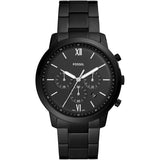 Fossil Neutra Chronograph Black Dial Black Steel Strap Watch for Men - FS5474 Buy Now By Fossil