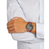 Fossil The Minimalist 3H Grey Dial Brown Leather Strap Watch for Men - FS5479 Buy Now By Fossil