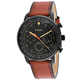 Fossil Goodwin Luggage Chronograph Black Dial Brown Leather Strap Watch for Men - FS5501 Buy Now By Fossil