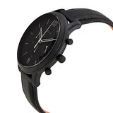 Fossil Neutra Chronograph Black Dial Black Leather Strap Watch for Men - FS5503 Buy Now By Fossil