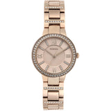 Fossil Virginia Pink Dial Pink Steel Strap Watch for Women - ES4482 Buy Now By Fossil