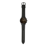 Fossil Goodwin Chronograph Black Dial Black Leather Strap Watch for Men - FS5585 Buy Now By Fossil